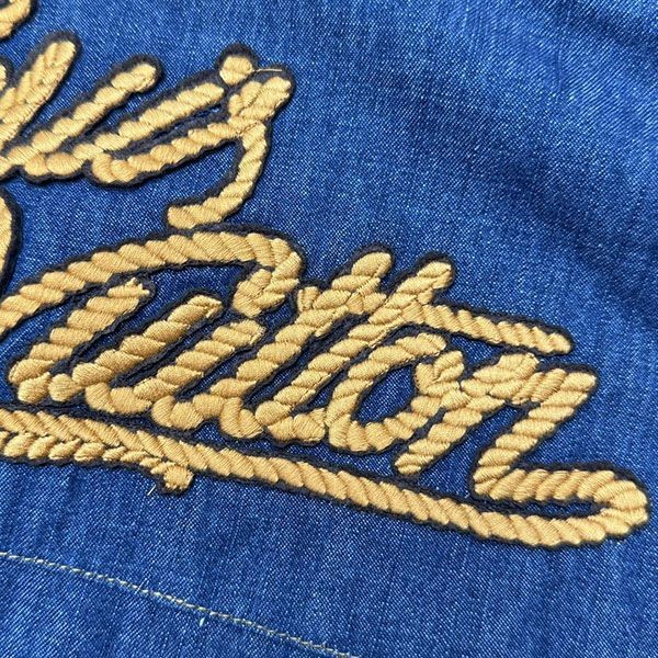 ルイヴィトン ロープ刺繍コットンシャンブレーシャツ vub46765